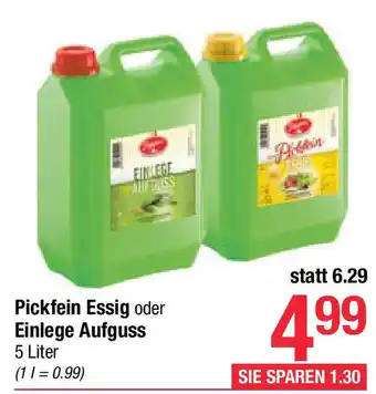 Maximarkt Essig oder Einlege Aufguss Angebot