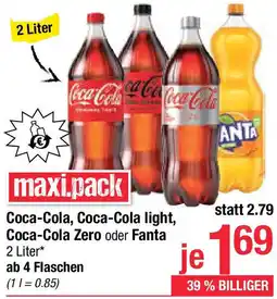 Maximarkt Coca-Cola light, Coca-Cola Zero oder Fanta Angebot
