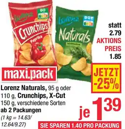 Maximarkt Naturals oder Crunchips, X-Cut Angebot