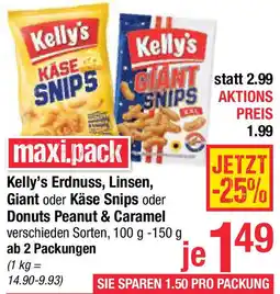 Maximarkt Erdnuss, Linsen, Giant oder Käse Snips oder Donuts Peanut & Caramel Angebot