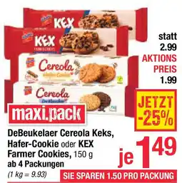 Maximarkt Cereola Keks, Hafer-Cookie oder KEX Farmer Cookies Angebot