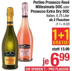 Maximarkt Prosecco Rose Millesimato DOC oder Prosecco Extra Dry DOC Angebot
