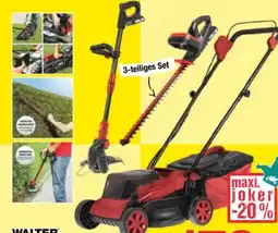 Maximarkt Walter Akku-Gartengeräte-Set Angebot