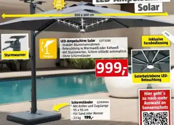 Bauhaus LED-Ampelschirm Solar Angebot