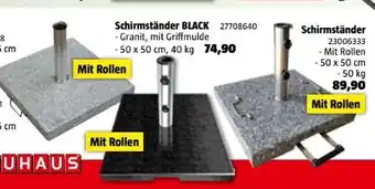Bauhaus sunfun Granitschirmständer Florenz Angebot