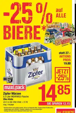 Maximarkt Zipfer Märzen Angebot