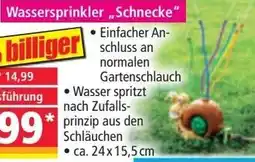 Norma Wassersprinkler Schnecke Angebot