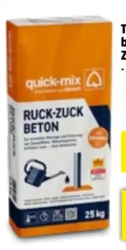 Bauhaus Quick-Mix Trockenbeton Ruck Zuck Angebot