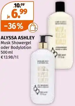 Müller Musk Showergel oder Bodylotion Angebot