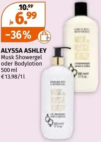 Müller Musk Showergel oder Bodylotion Angebot