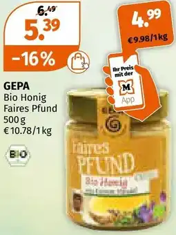 Müller Bio Honig ­Faires Pfund Angebot