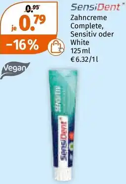 Müller Zahncreme Complete, Sensitiv oder White Angebot