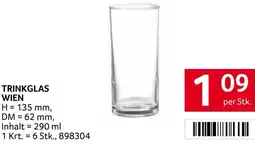 Transgourmet Trinkglas wien Angebot