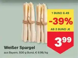MPreis Weißer Spargel Angebot
