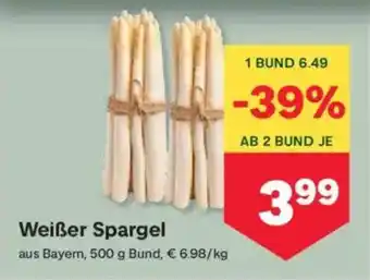 MPreis Weißer Spargel Angebot