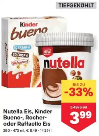 MPreis Nutella Eis, Kinder Bueno-, Rocher- oder Raffaello Eis Angebot