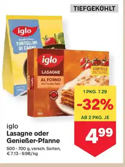 MPreis Lasagne oder Genießer-Pfanne Angebot
