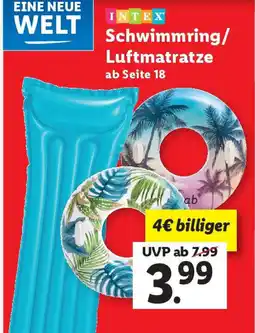 Lidl Schwimmring/ Luftmatratze Angebot