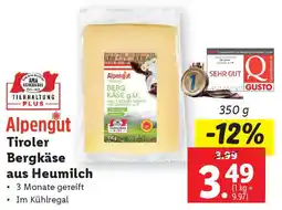 Lidl Tiroler Bergkäse Angebot