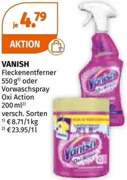 Müller Fleckenentferner oder Vorwaschspray Oxi Action Angebot