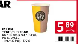 Transgourmet Pap star trinkbecher to go Angebot