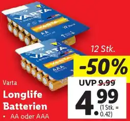 Lidl Longlife Batterien Angebot