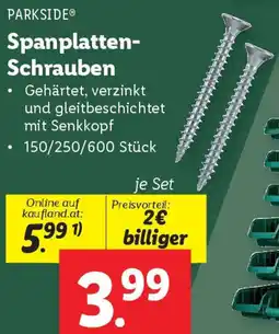 Lidl Spanplatten- Schrauben Angebot