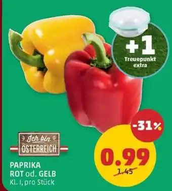 PENNY Paprika rot od. gelb Angebot