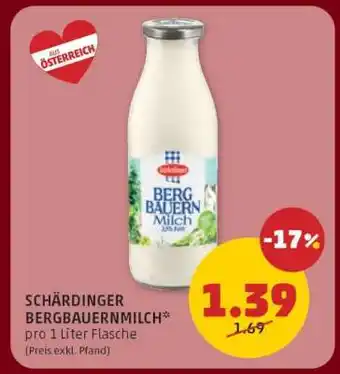 PENNY SCHÄRDINGER BERGBAUERNMILCH Angebot