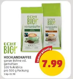 PENNY HOCHLANDKAFFEE Angebot