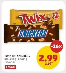 PENNY TWIX od. SNICKERS Angebot