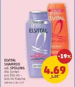PENNY Elvital Shampoo od. Spülung Angebot