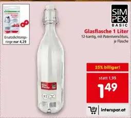 Interspar Glasflasche 1 Liter Angebot