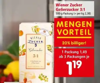 Interspar Wiener Zucker Gelierzucker 3:1 Angebot