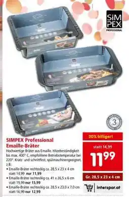 Interspar SIMPEX Professional Emaille-Bräter Angebot