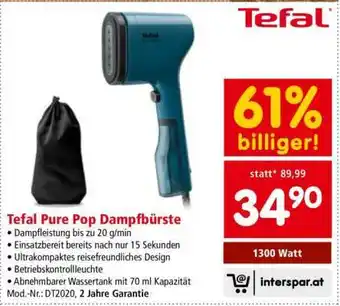 Interspar Tefal Pure Pop Dampfbürste Angebot