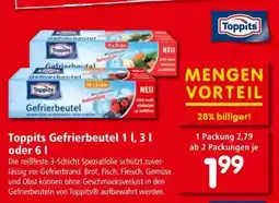 Interspar Toppits Gefrierbeutel 1 l, 3 l oder 6 l Angebot