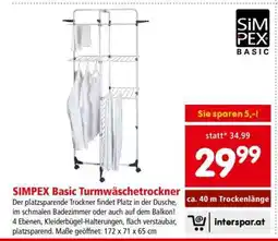 Interspar SIMPEX Basic Turmwäschetrockner Angebot