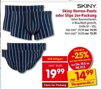 Interspar Skiny Herren-Pants oder Slips 2er-Packung Angebot