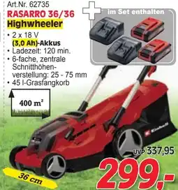 Zgonc Einhell Akku-Rasenmäher Set Rasarro 36/36 Angebot
