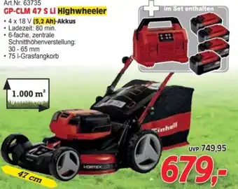 Zgonc Einhell Akku-Rasenmäher GP-CLM 47 S HW Li Angebot