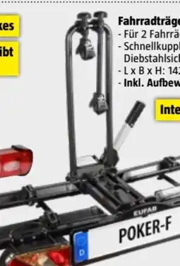 Bauhaus Eufab Poker-F Fahrradträger Angebot