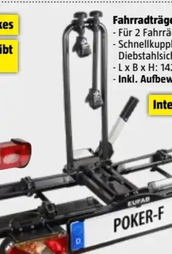 Bauhaus Eufab Poker-F Fahrradträger Angebot