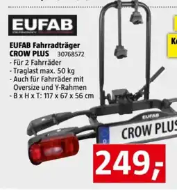 Bauhaus Eufab Fahrradträger Crow Plus Angebot