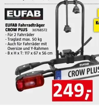 Bauhaus Eufab Fahrradträger Crow Plus Angebot