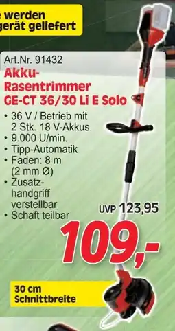 Zgonc Akku- Rasentrimmer Angebot