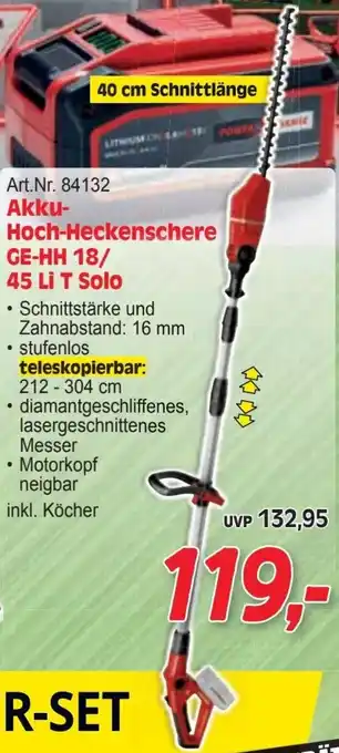 Zgonc Akku- Hoch-Heckenschere Angebot