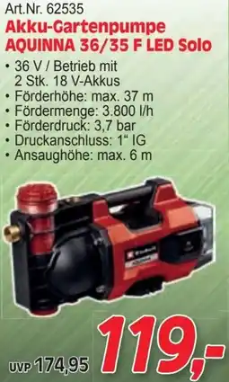 Zgonc Akku-gartenpumpe aquinna Angebot