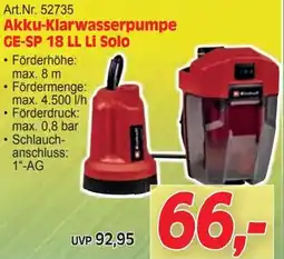 Zgonc Akku-Klarwasserpumpe Angebot