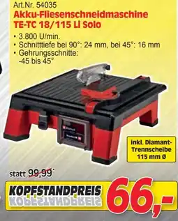 Zgonc Akku-Fliesenschneidmaschine Angebot